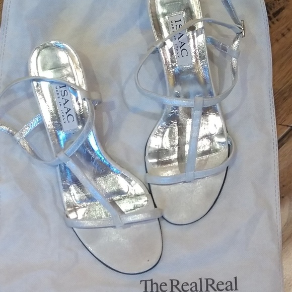 Silver Strappy Pumps - Picture 1 of 3